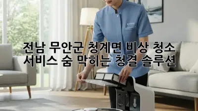 전남 무안군 청계면 비상 청소 서비스🚨 숨 막히는 청결 솔루션✨